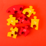Puzzle red baby toys